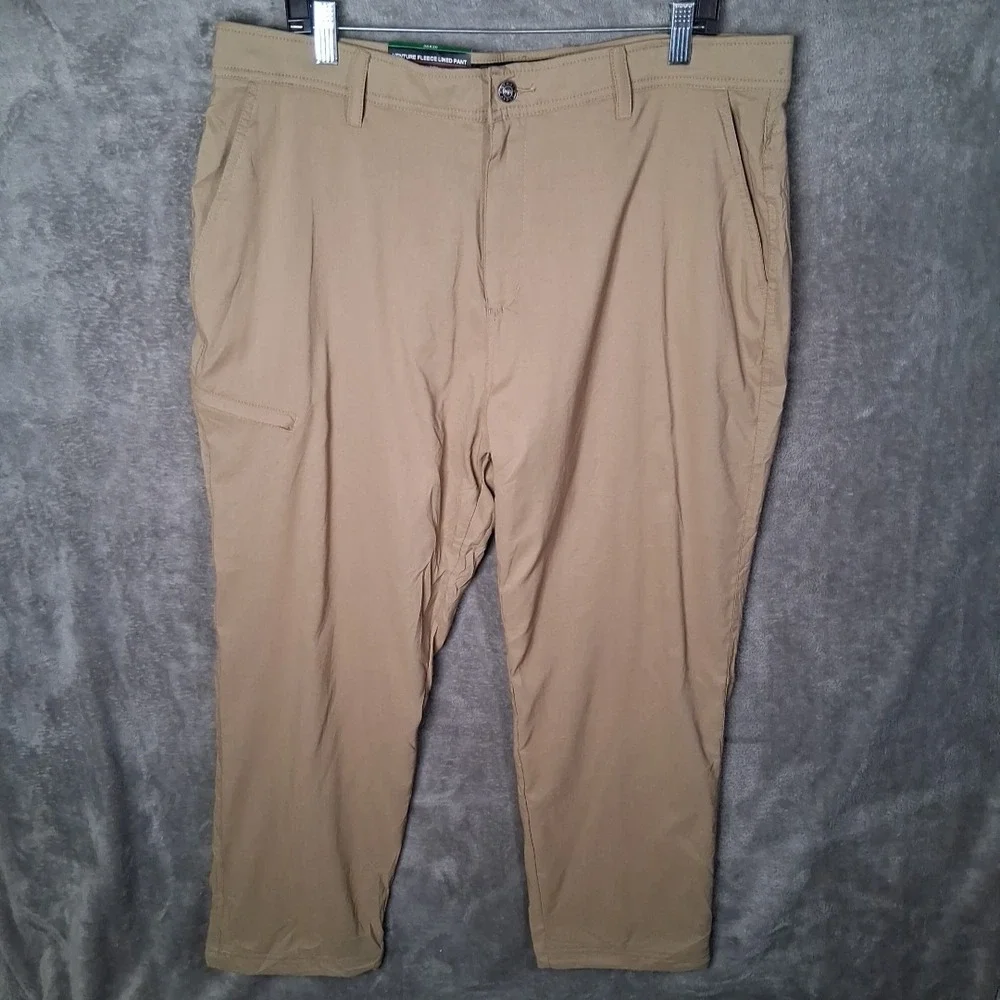 Gerry Venture Fleece‎ Lined Stretch Comfort Pants Mens Size 38x30 Khaki Beige